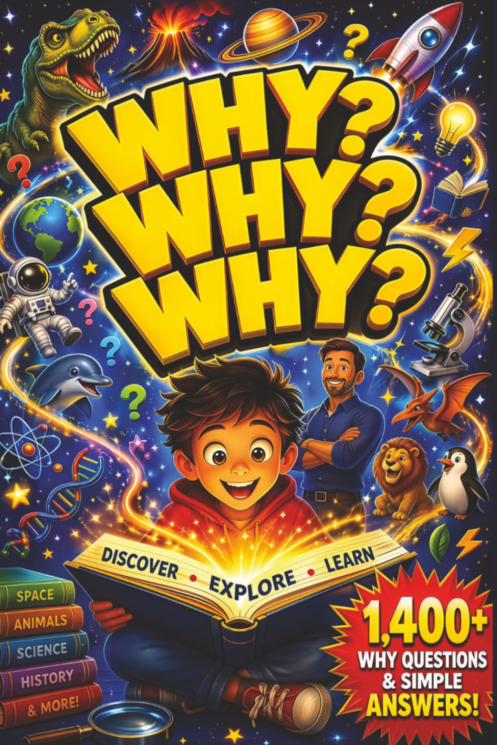 WHY? WHY? WHY?: The Big Book of Why Questions Kids with 1,400+ Simple Answers to Questions Kids Actually Ask About Science, Space, Animals, and More (Parent Dream Book for 100,000 Why Questions)