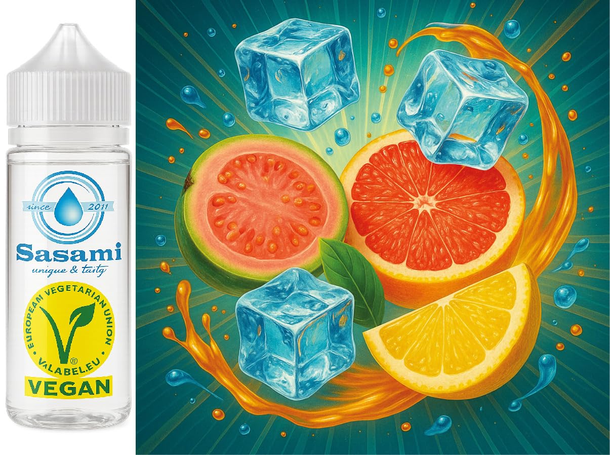 Guava Ice Rush - Guava Limone Pompelmo Ice Aroma Concentrato - Vegano - Sasami - 100ml