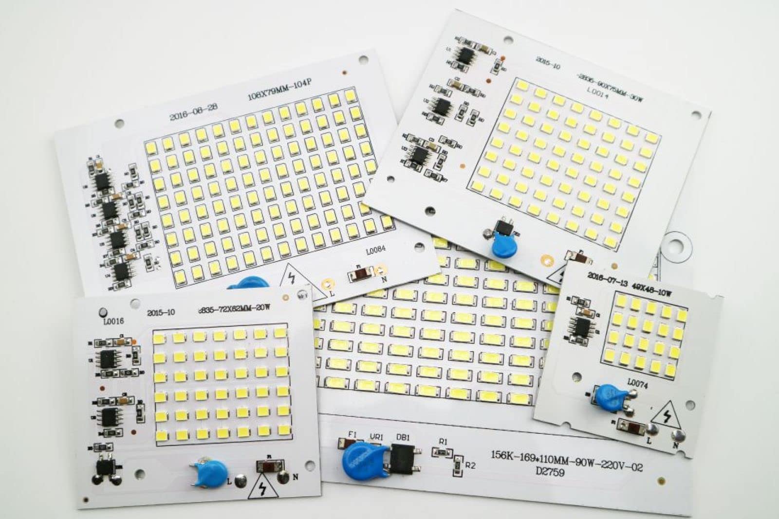 La Lampada Del LED Scheggia La Lampadina 220V SMD 2835 Smart IC Ha Condotto L'ingresso Chiaro 10W 20W 30W 50W 100W Per Il Proiettore All'aperto,Bianco Freddo,CA 200-240 V 100 W
