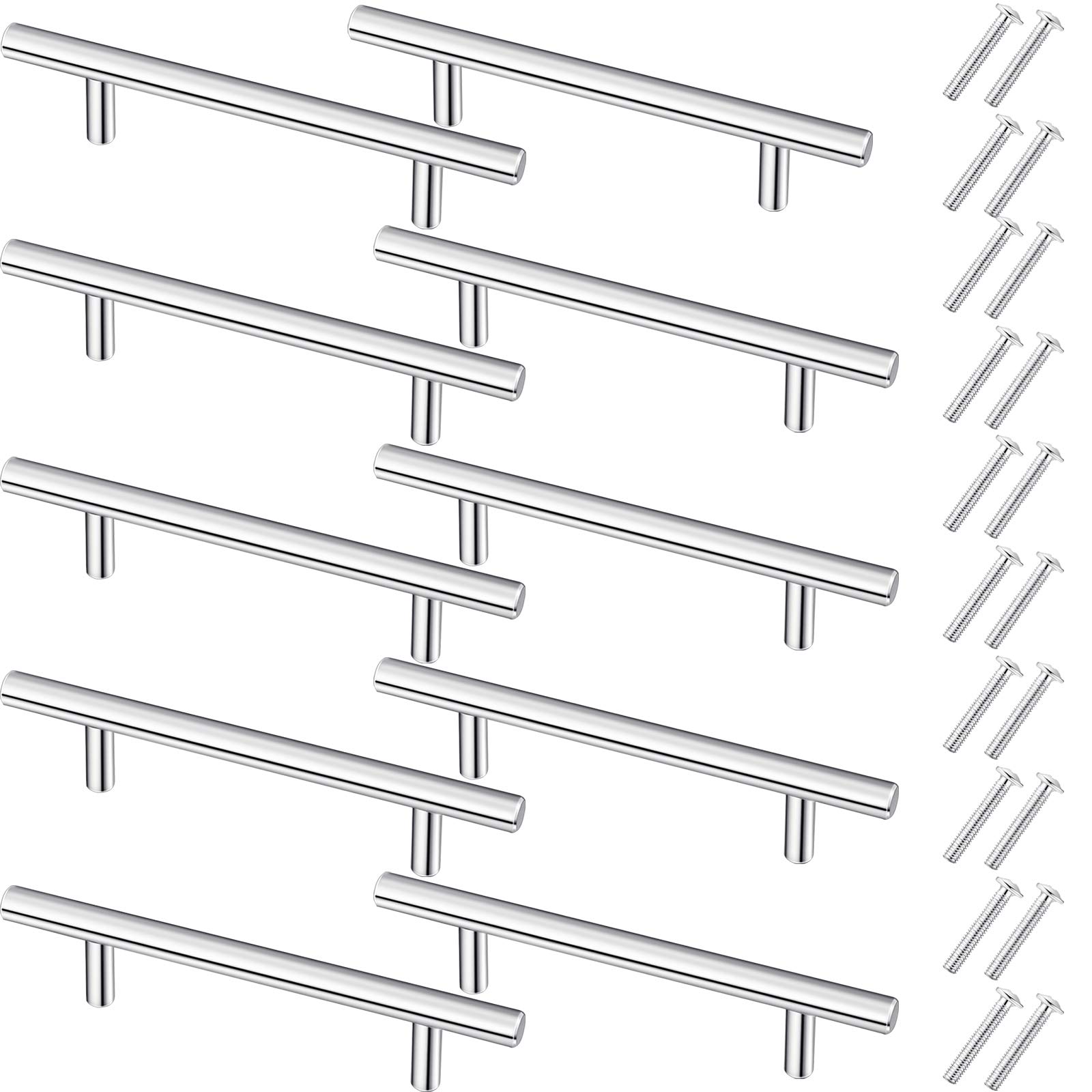 Hotop 10 Pieces Tray Handles Resin Molds Stainless Steel Handles with 20 Pieces Screw Sets for Serving Tray Silicone Mold Drawer Kitchen Hardware