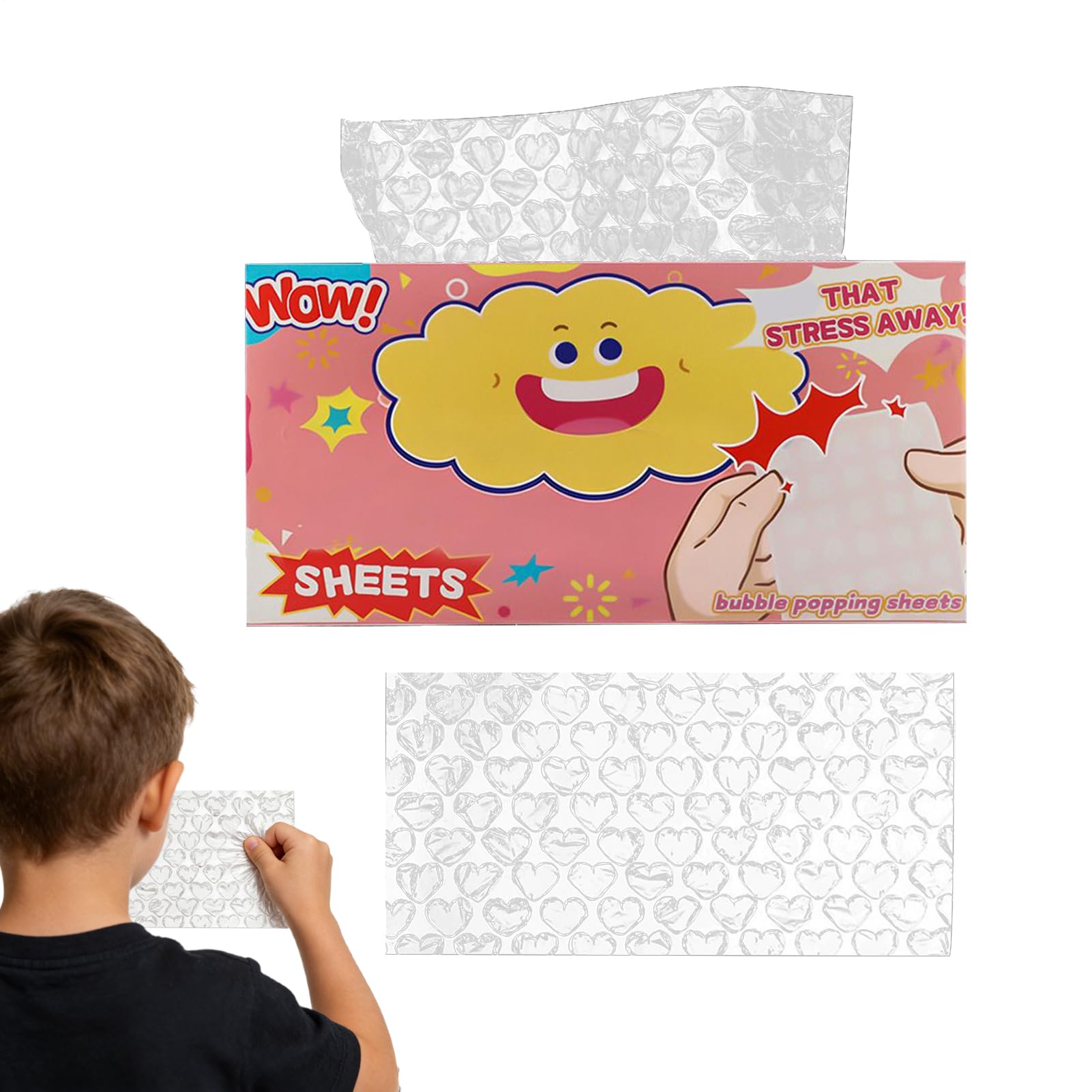 Stress Away Bubble Sheets 25 Sheets Stress Relief Funny Toy