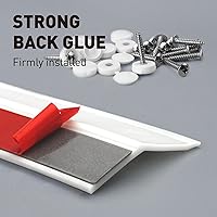 Vista 4 de Garage Door Seal Top and Side Seal Strip 34FT White Adhesive Backed Rubber Weather Stripping Replacement Weatherproofing Universal Sealing(White)