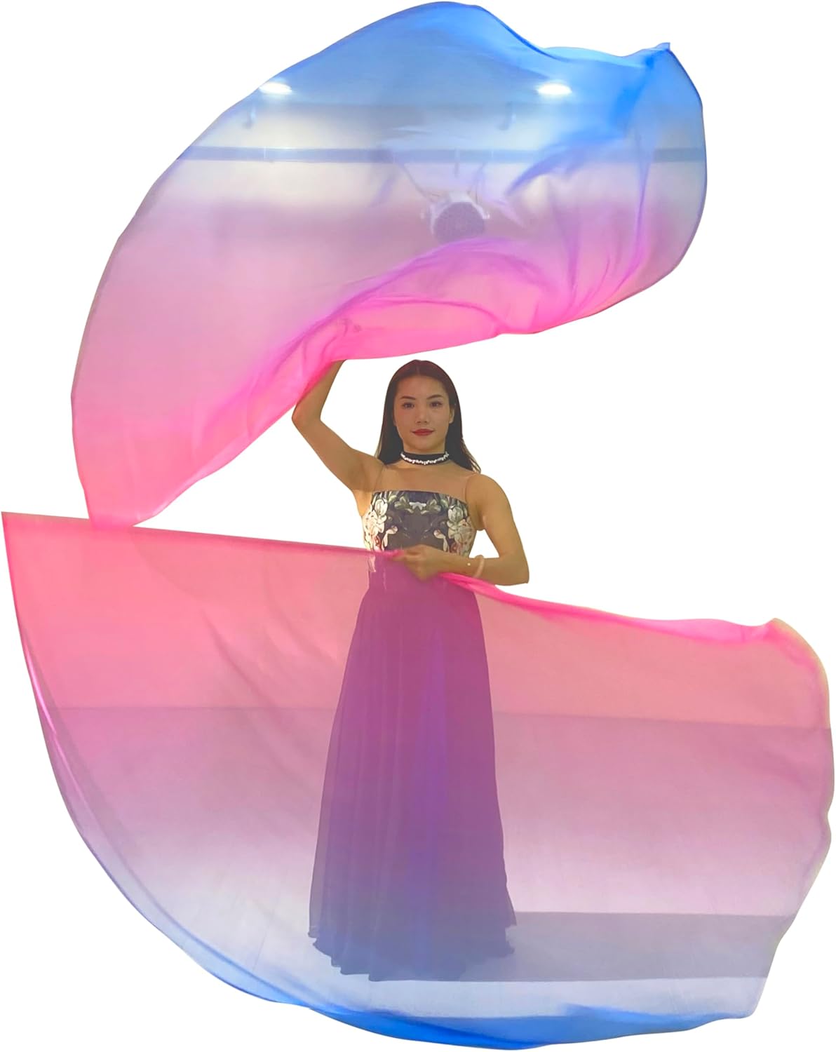 2 pcs Worship Flags for Dance Church with Scalable Rod Praise Flags for Worship Chiffon Dance Banner (Orange-Yellow-Black, 43X67 inch)