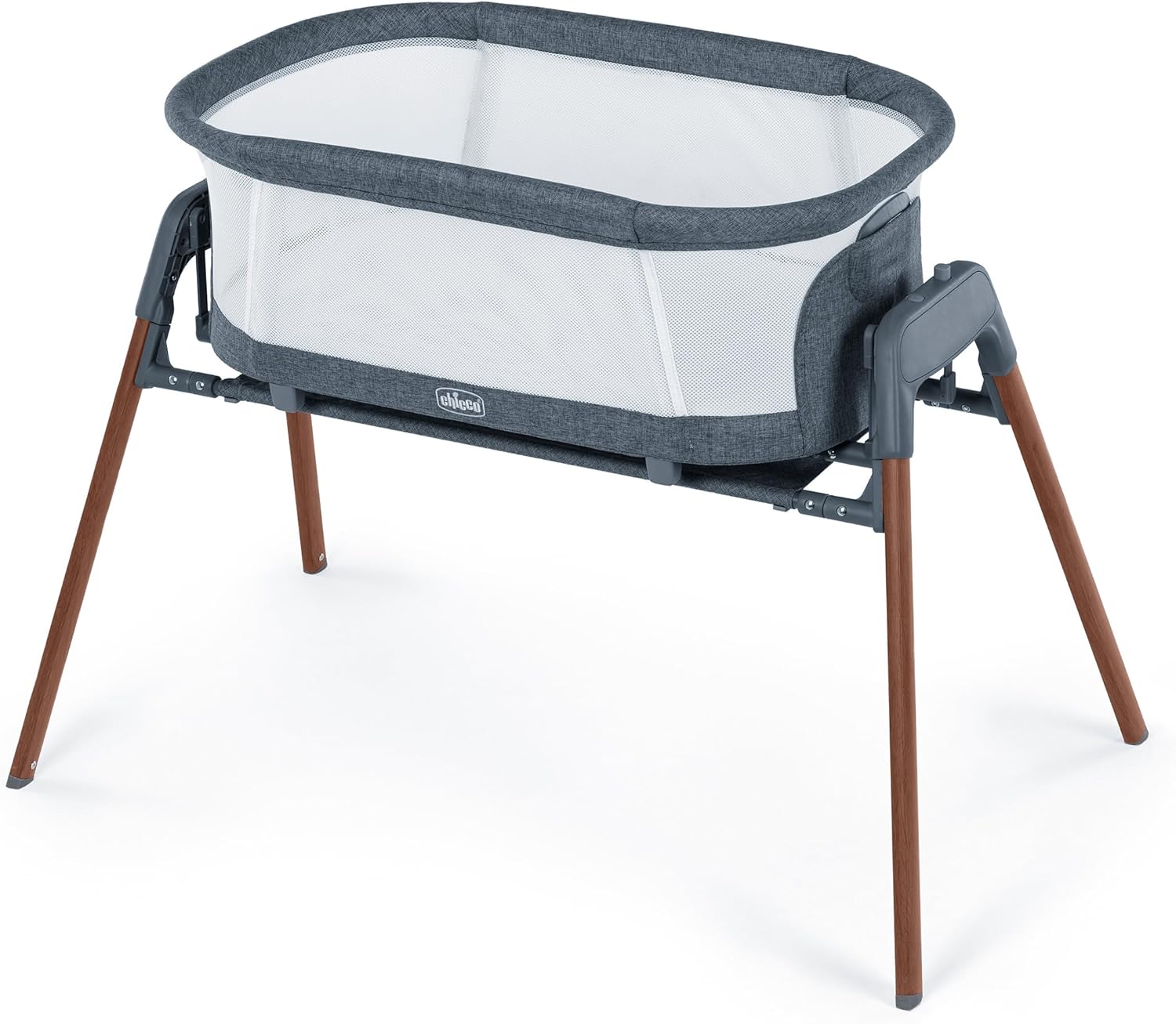 Chicco LullaGlide 3-in-1 Stationary, Gliding, and Portable Baby Bassinet, Waterproof Mattress and Fitted Sheet, Travel Bassinet for Baby Includes Carry Bag | Luna/Grey