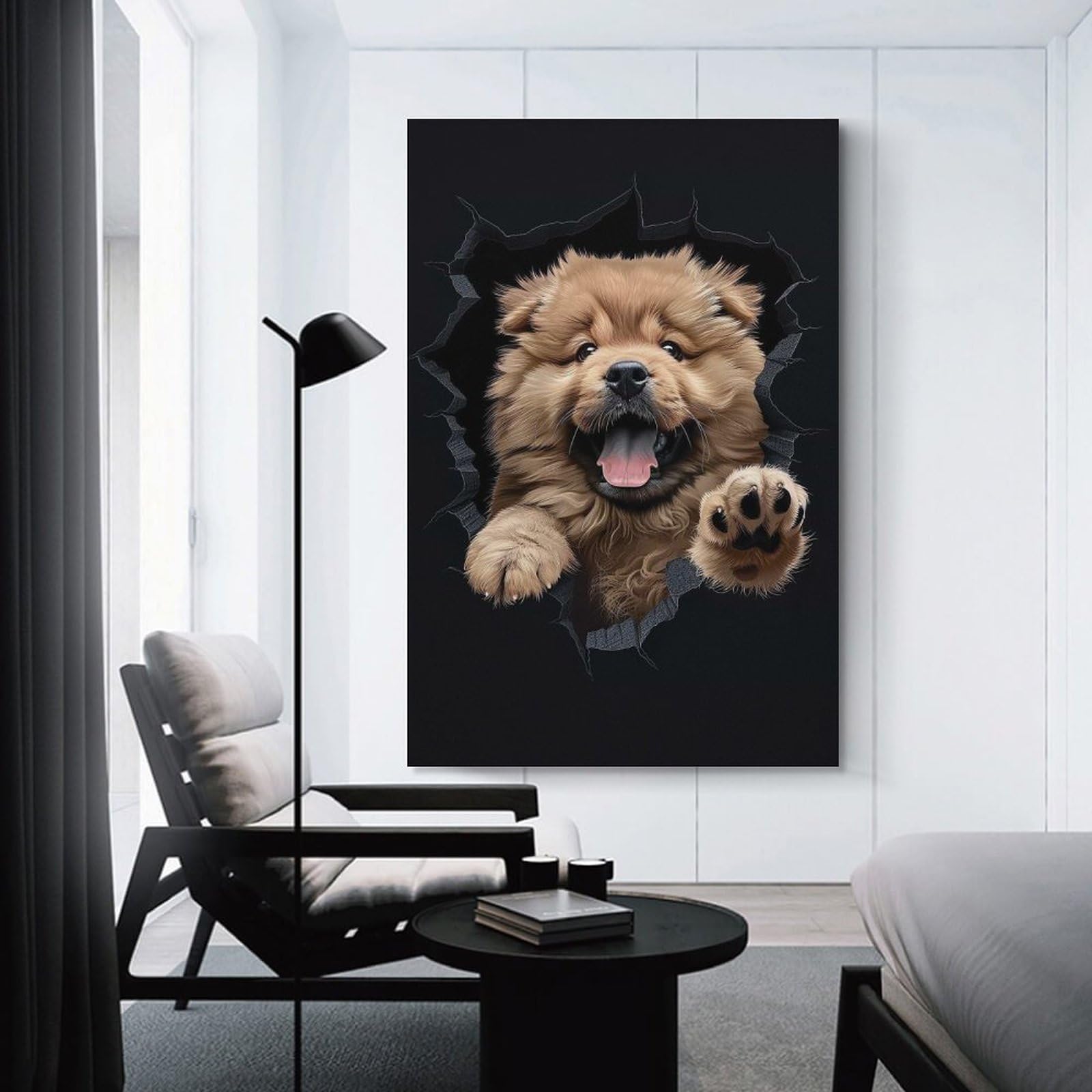 Junmoney Chow Chow(2) Wall Picture Print 16x24inch(40x60cm), for Corridors, Hallways Or Apartment Entries, Decorative Canvas Styling for Entry Areas