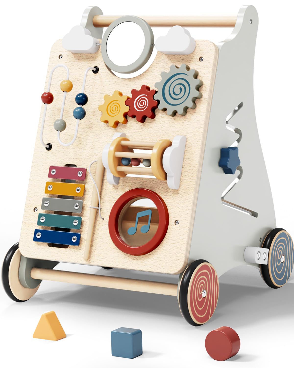 Baby Push Walker, Houten Baby Walker met wielen, Montessori Baby Push Walker, Houten Baby Walker met wielen, Montessori