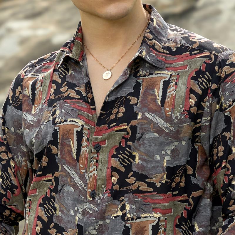 Image of CAHOOT Men's Shirt for Casual Wear | Spread Collar | Long Cuffed Sleeves | Button Closure | Shirt Crafted with Comfort Fit for Everyday Wear