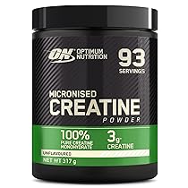 Optimum Nutrition Creatina Monoidrata Micronizzata in Polvere, Creatina Pura al 100% – Integratore per Migliorare Forza e Performance Muscolare, Pre e Post Workout, Senza Aroma, 317 g (93 Porzioni)
