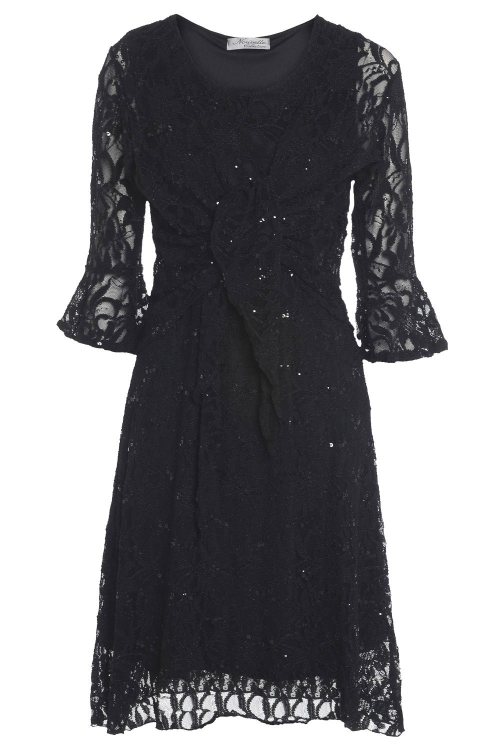 Likes Style Ladies Plus Size Dress with Matching Shrug Womens Combo Sequin Party Dress