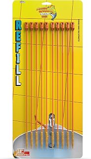 FlexiSnake Drain Weasel Refill 10 Pack - 18" Flexible Sink Snake Hair Clog Remover for Bathroom Drains, Showers & Tubs, Made in USA