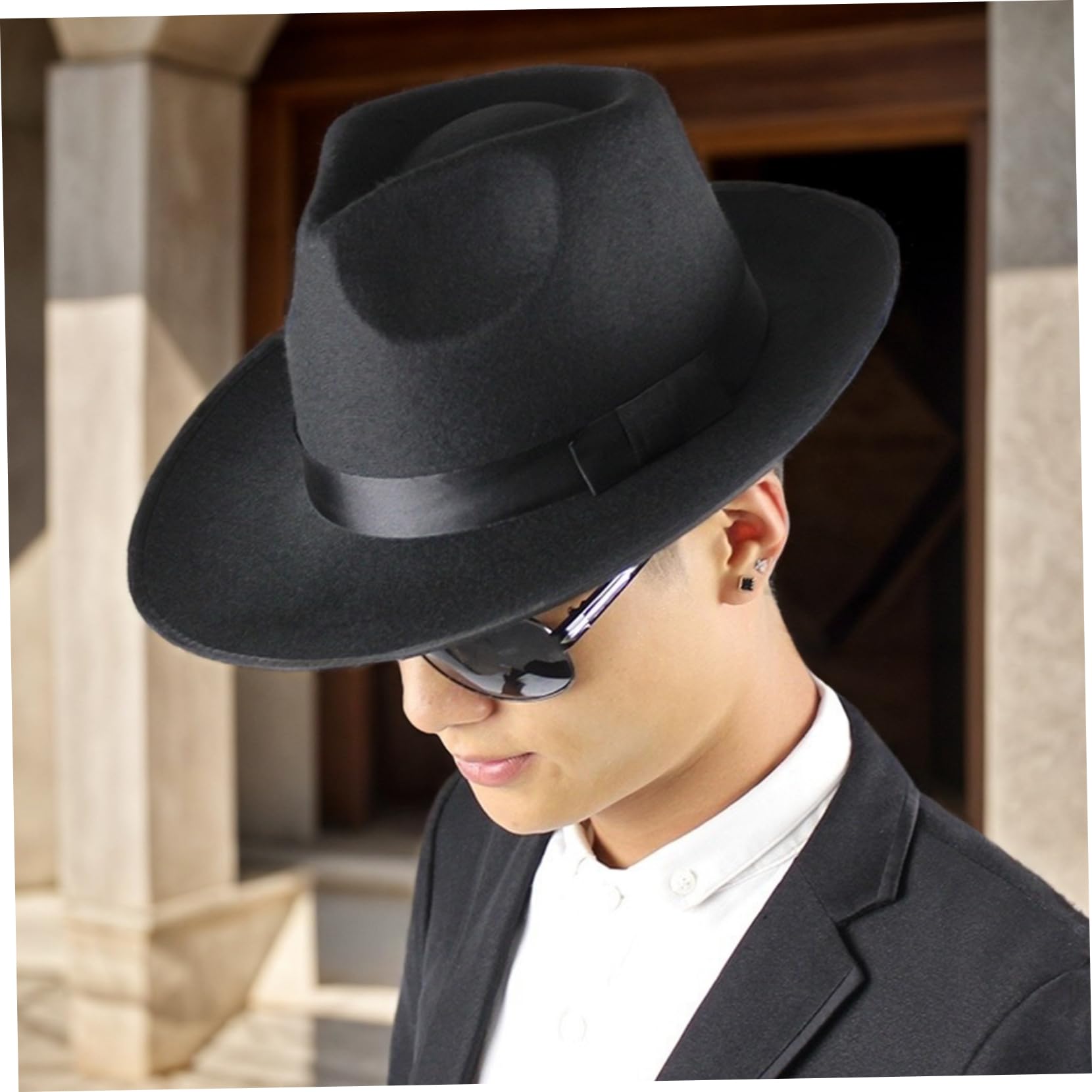 Cappelli eleganti da uomo|Cappelli eleganti da uomo, Fedora a tesa larga per, fantasia classica alla moda per addii al celibato, feste rock, eventi in costume