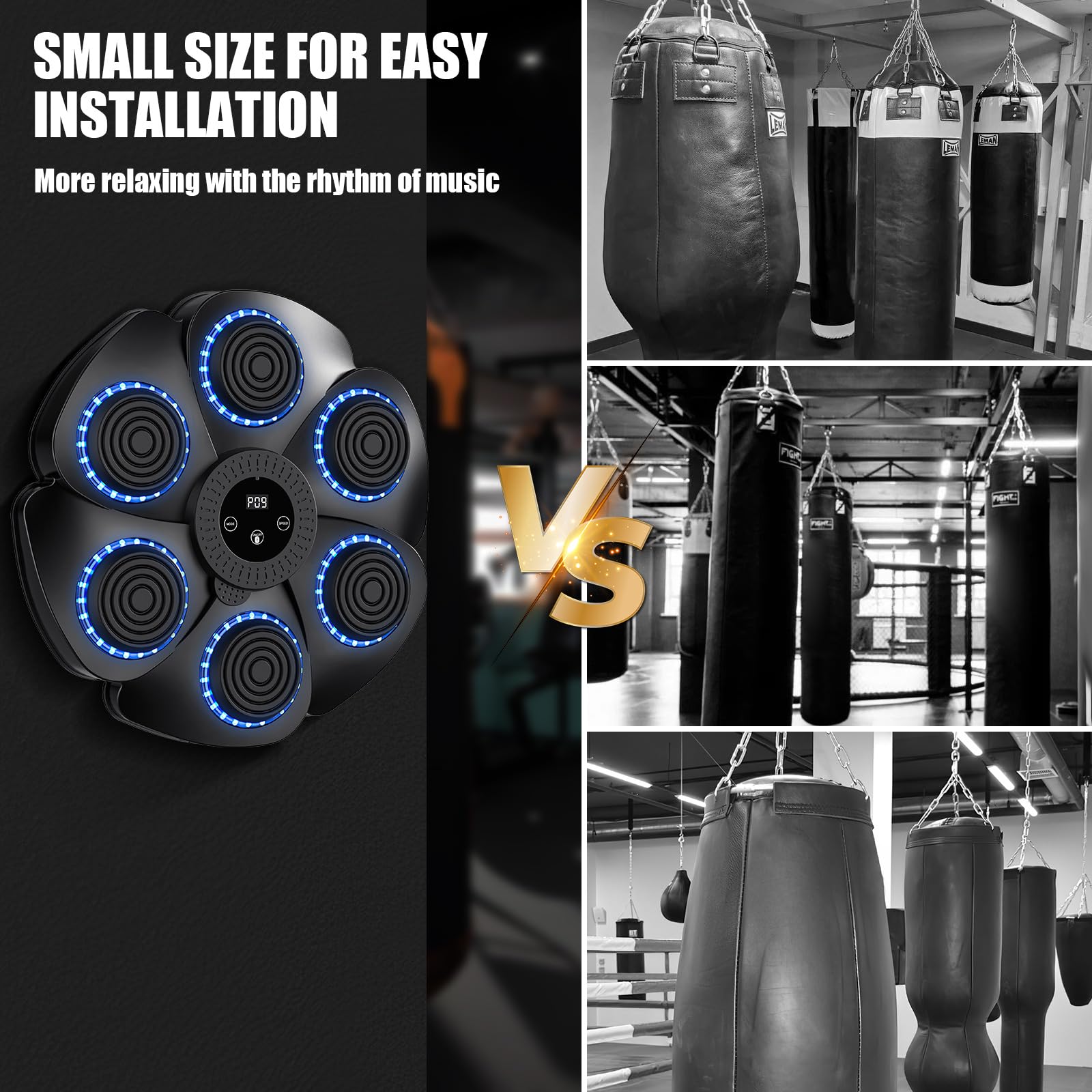 Boxeo Música, Boxeo Musical Adulto, Boxeo Musical Machine, Boxeo Musical Adulto, Boxing Training Mural para Entrenamiento