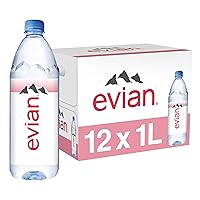 Vista 1 de Evian Agua de manantial natural, botella de 1 L, 12