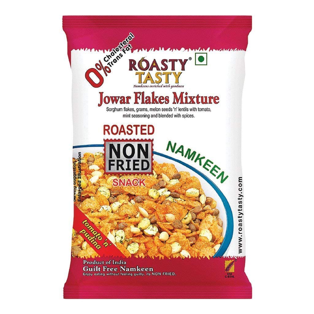 Roasty Tasty Roasted Jowar Flakes Mixture Indian Namkeen Snacks - 750g | Export Quality | Gluten Free Snacks | Healthy Diet Snacks (B08WLTMDJT) Amazon Price History, Amazon Price Tracker