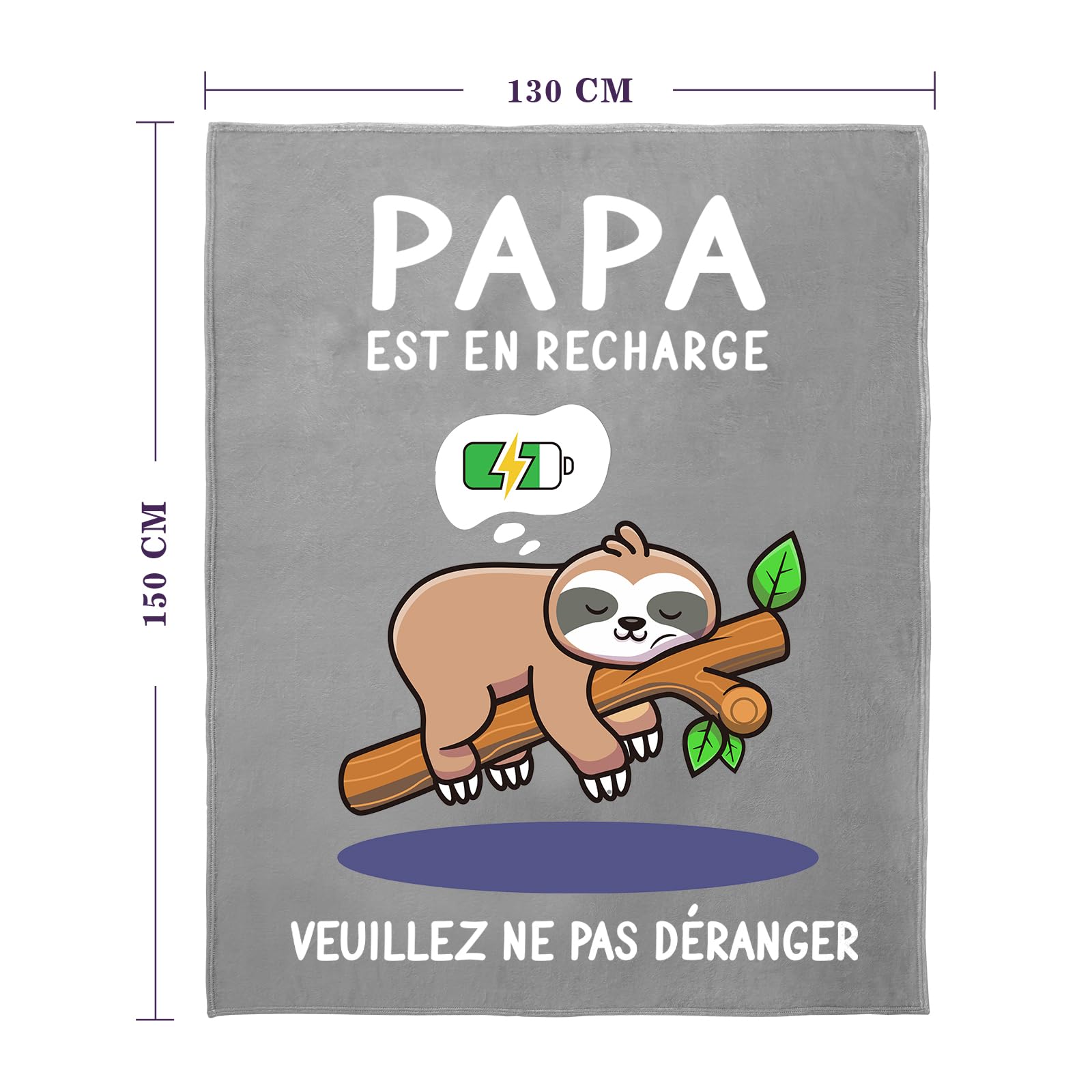 Cadeau Anniversaire Drôle pour Papa et Homme, Couverture en Flanelle Ultra Douce - Idée Cadeau pour Papa, Homme, Mari (Fils ou Fille) pour Noël, Fête des Pères - 130x150 cm