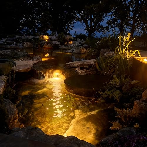 Miniatura 5 de Luces de estanque LED bajo el agua, 9W 3000K blanco cálido bajo voltaje 12V ACDC luces subacuáticas de acero inoxidable para fines de iluminación de