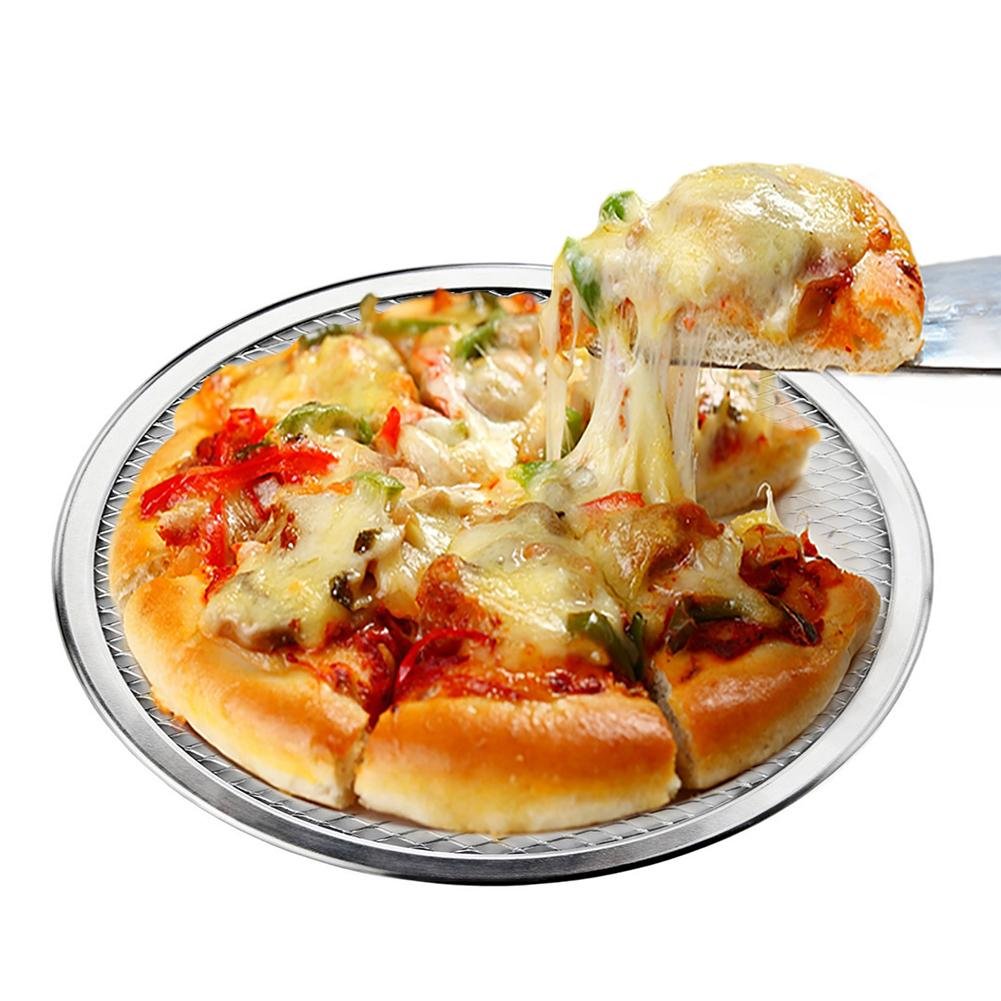 Piatto per Pizza 1 pz 6-22 Pollici Riutilizzabile Antiaderente in Alluminio a Maglie per Pizza teglia da Forno Porta Pizza teglia per Pizza per casa Pizzeria Pizza Acciaio (6 Pollici) (10 Pollici)
