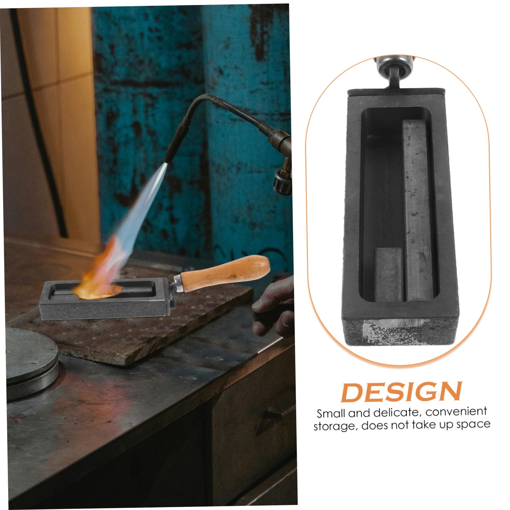 OSALADI 2 Stück Gold und Silber Ingot Mould Langlebige Gießform Ausgewähltem Material für DIY Projekte Metallguss und Schulwissenschaftsexperimente