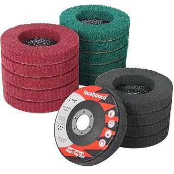 15Pcs 180/320/600 Grit Scour Flap Disc 4-1/2" Polishing for Angle Grinder