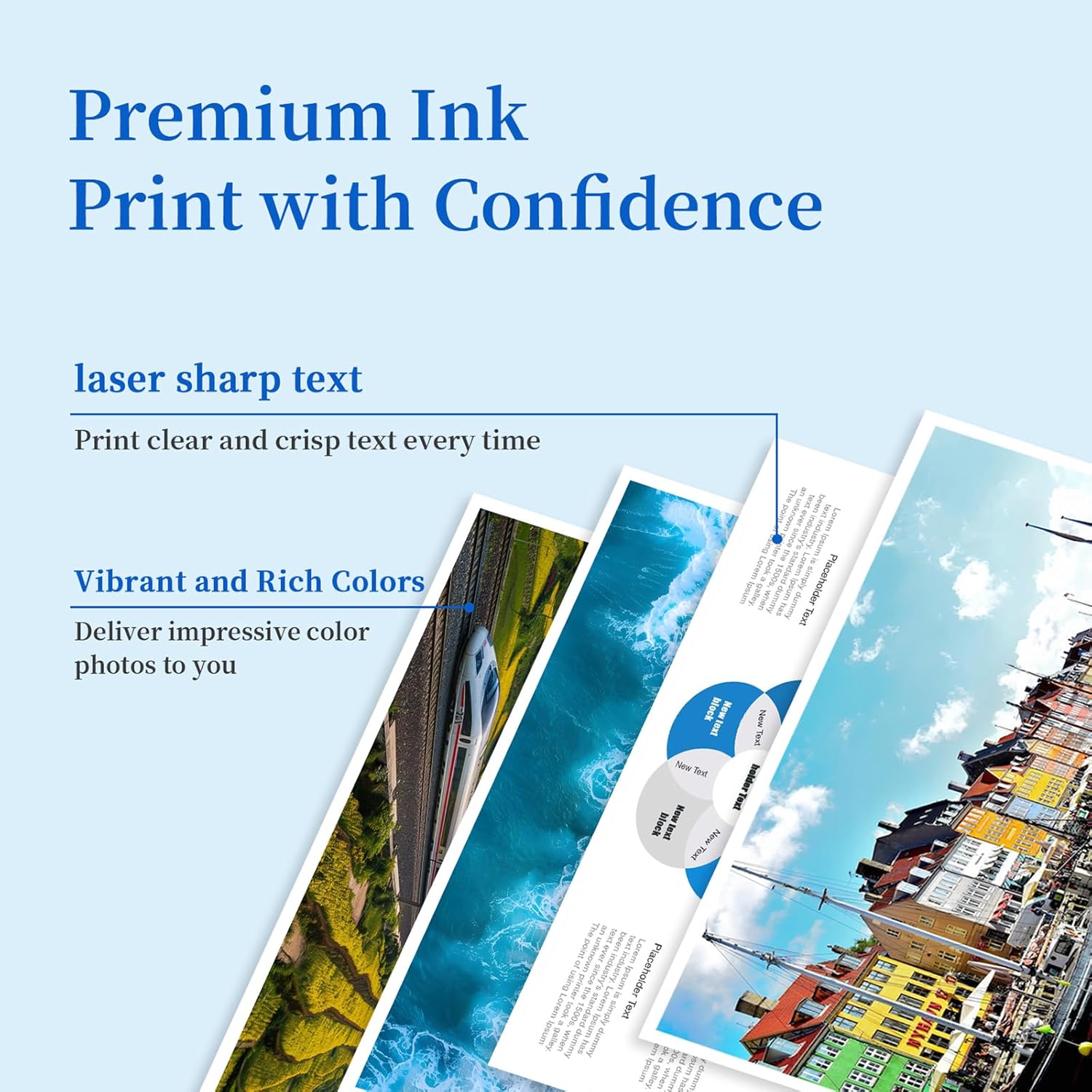 728 Ink Cartridges 4 Pack (300ml Matte Black / 130ml Cyan/Magenta/Yellow) Compatible with HP DesignJet T830 MFP & T730 Large Format Plotter Printers