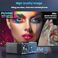 Vista 6 de 【28000 lúmenes de alta luminosidad】Proyector con WiFi 5G y Bluetooth, proyector de cine al aire libre mejorado compatible con 4K, zoom máximo