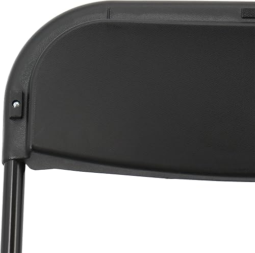 Miniatura 9 de Elama 4 sillas plegables de plástico, paquete de 4 unidades, marco de plástico ligero, fácil de plegar y apilar, para oficina, cocina, comedor,