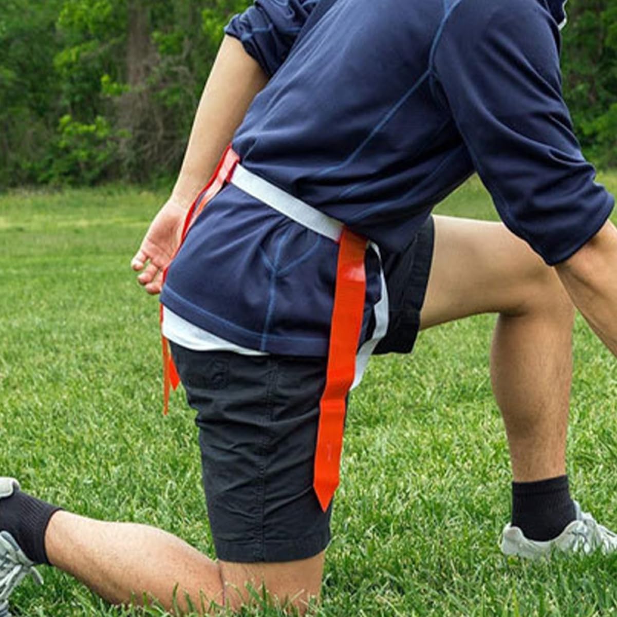 High Grade Polyester Material Rugby Flag Set Football Waist Belt Flag Belt