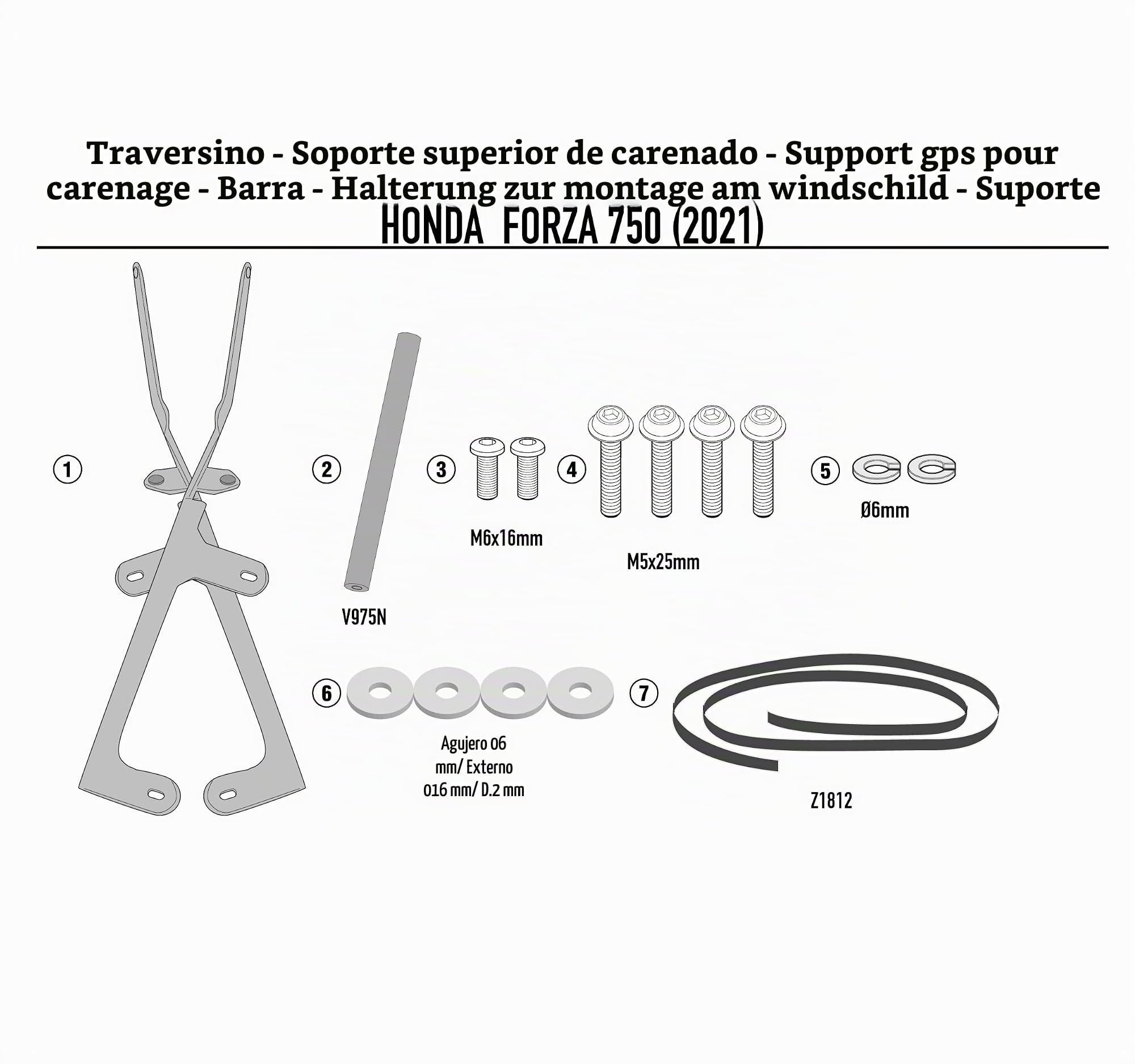 Soporte GPS de Cabina para Honda Forza 750 2021-2023