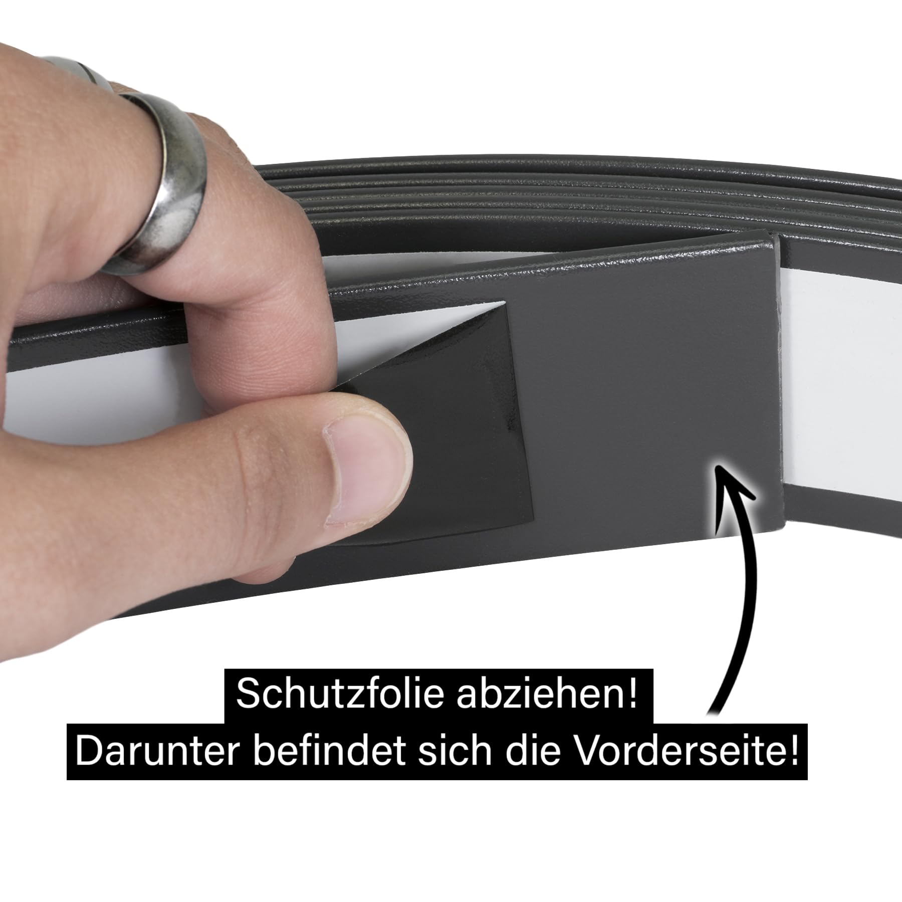 Fensterleiste RAL 7016 anthrazitgrau-glatt 60 mm breit 6m lang Flachleiste Abdeckleiste Dekor Leiste farbig