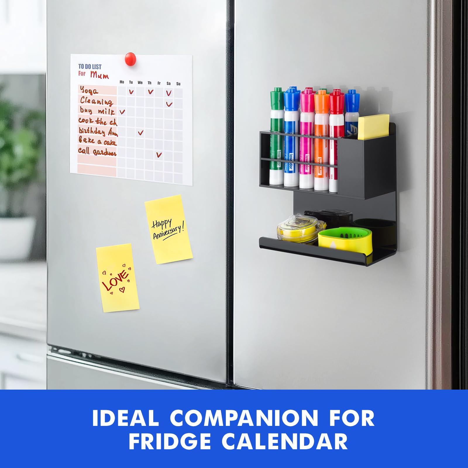 Portalápices magnético para refrigerador