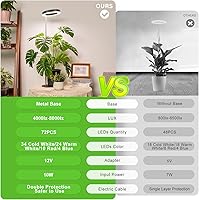 Vista 5 de LORDEM Grow Light, LED Plant Light for Indoor Plants Growing, Full Spectrum Desk Growth Lamp with Automatic Timer for 4H/8H/12H, 4 Dimmable Levels