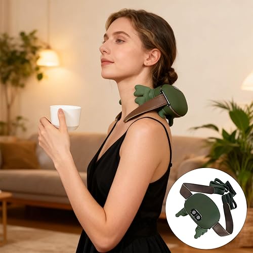Miniatura 3 de Cordless 5D Neck and Shoulder Massager with Heat - Deep Tissue Shiatsu Back Massage Pillow for Pain Relief - Electric Kneading Massager for Neck -