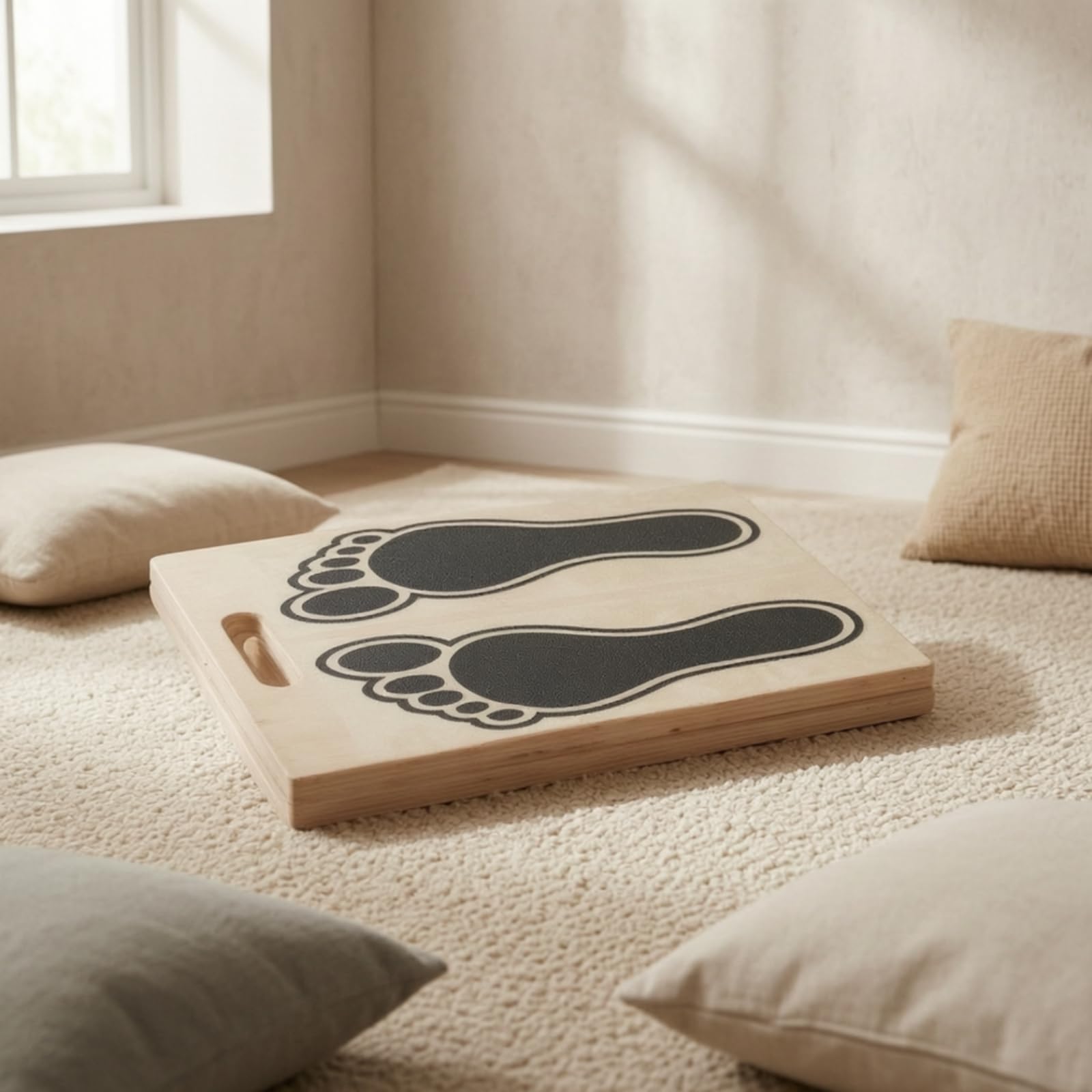 Fitness Training Board Tavola Inclinata Regolabile Pedana Slittante Pedana Stretching Supporto in Legno Pieghevole con Impugnatura E
