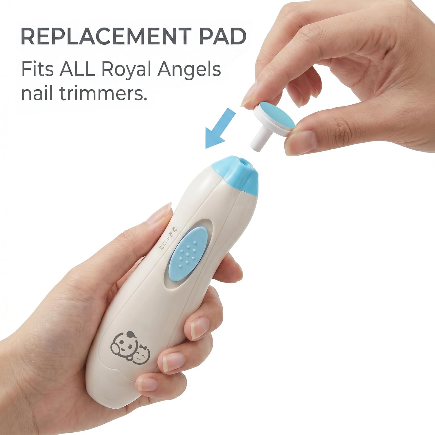 Royal Angels 8pk Universal Fit 8pk Baby Nail File Pads, Blue, 12M+ image 2