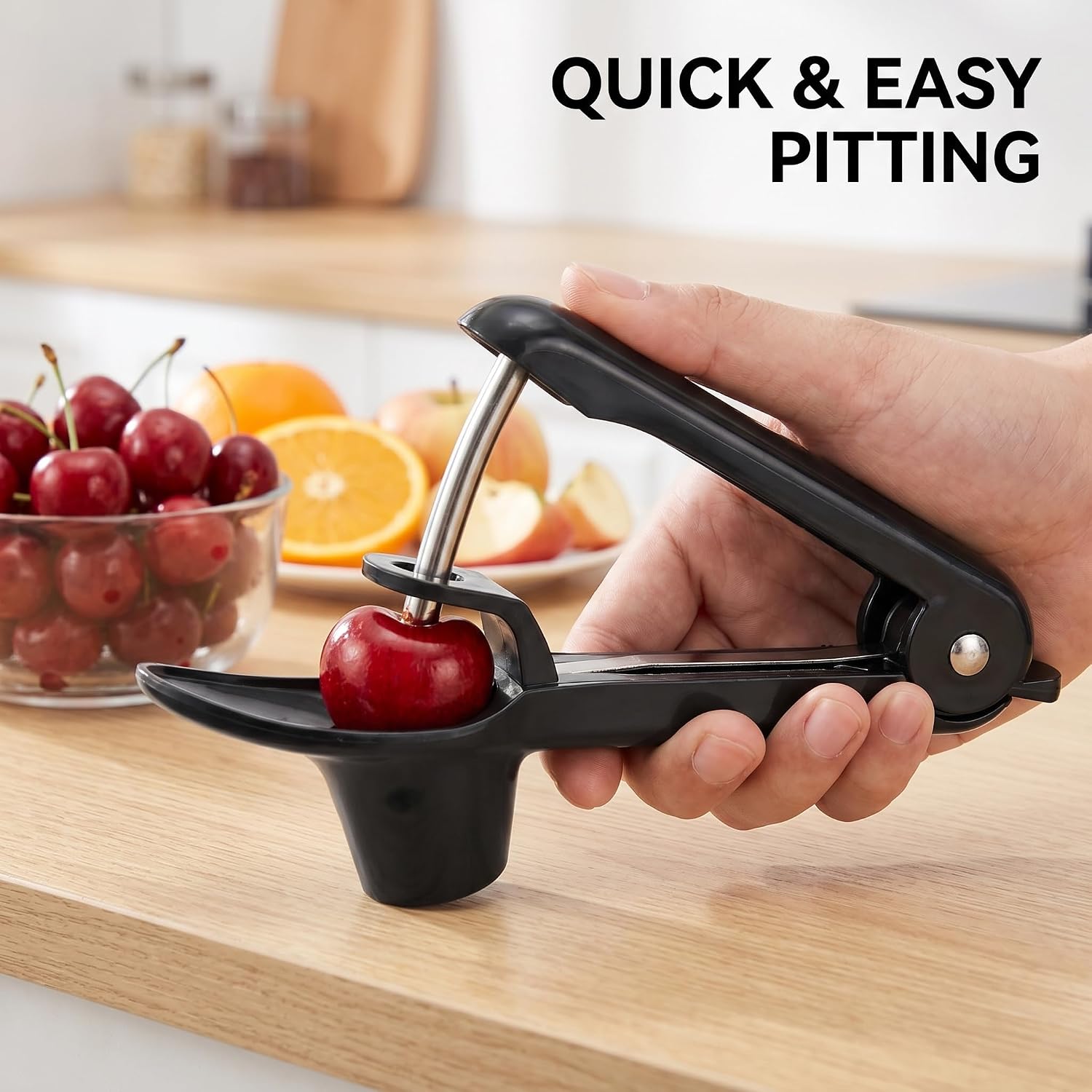 Cherry Pitter Tool, 420 Stainless Steel Handheld Pit Remover