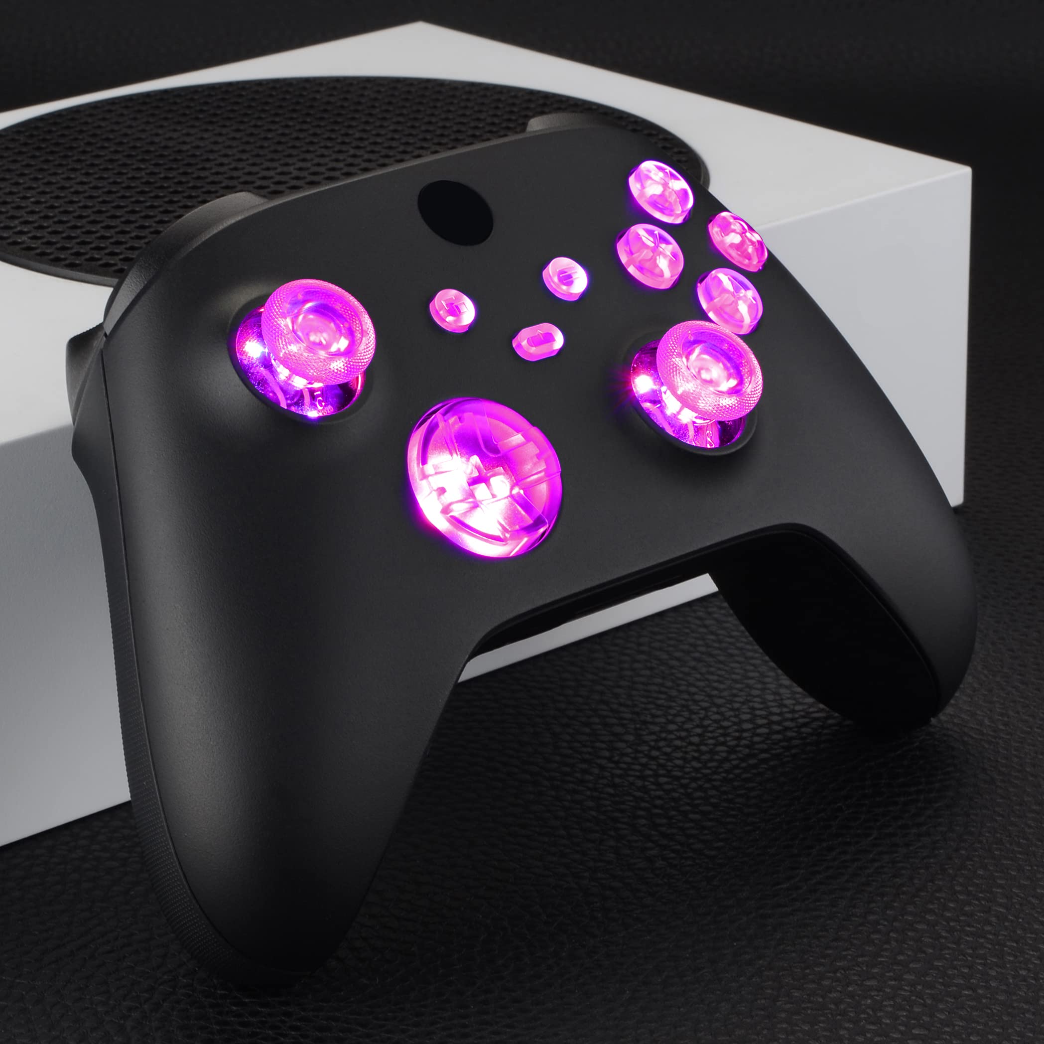 eXtremeRate Multicolori Tasti Luminosi Ricambio per Xbox Series X S Controller Dpad Analogici Pulsanti DTF LED Kit