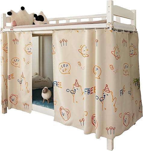 Cortinas opacas para litera, para parte inferior, para niñas, niños y adolescentes, bonitas cortinas de privacidad para litera, 2 paneles, letras disponible en Yaxa Venezuela