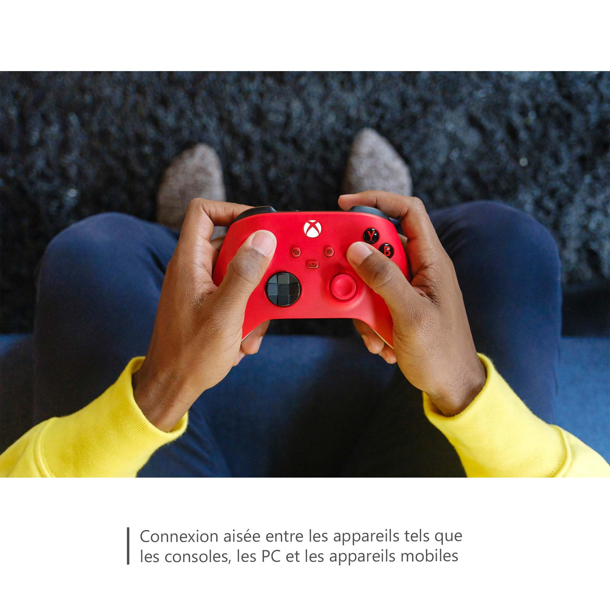 Xbox Manette sans Fil - Pulse Red One, Series X, Series S, Windows 10 & 11, Android et iOS
