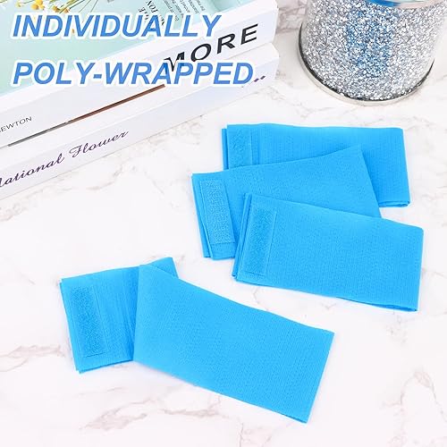 Miniatura 3 de 128 diademas faciales desechables de spa no tejidas, banda para el cabello suave para el cuidado de la piel con cierre conveniente para mujeres y