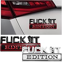 Vista 13 de Fuck It Edition Emblema para automóvil, calcomanías de decoración de parachoques de auto, calcomanía para guardabarros laterales 3D