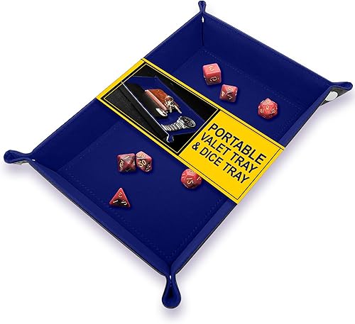 Harbor Loot Bandeja de dados azul de la marca Tamaño perfecto de 8.5 x 11.25 pulgadas sin enganchar y 6.5 x 9.5 pulgadas Diseñado por jugadores