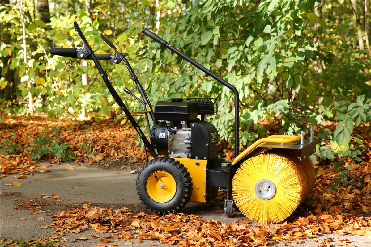 TEXAS Handy Sweep 650TGE 2in1 212ccm E-Start Kehrmaschine Benzin Motorbesen mit Schneeschild Schneeschieber Schneefräse Schneeräumer mit Antrieb Radantrieb | 60cm | 5,7PS | 4Takt | 3xVor.1xRück.
