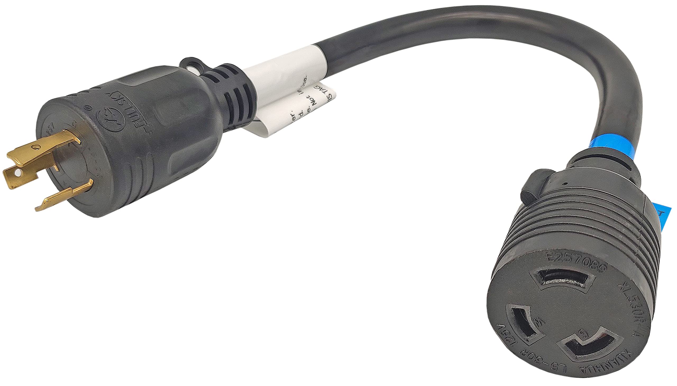 Fullsky FC-L52L53 Male generator 20A lock plug L5-20P to L5-30R adapter 3 prong to 3 prong output 125V