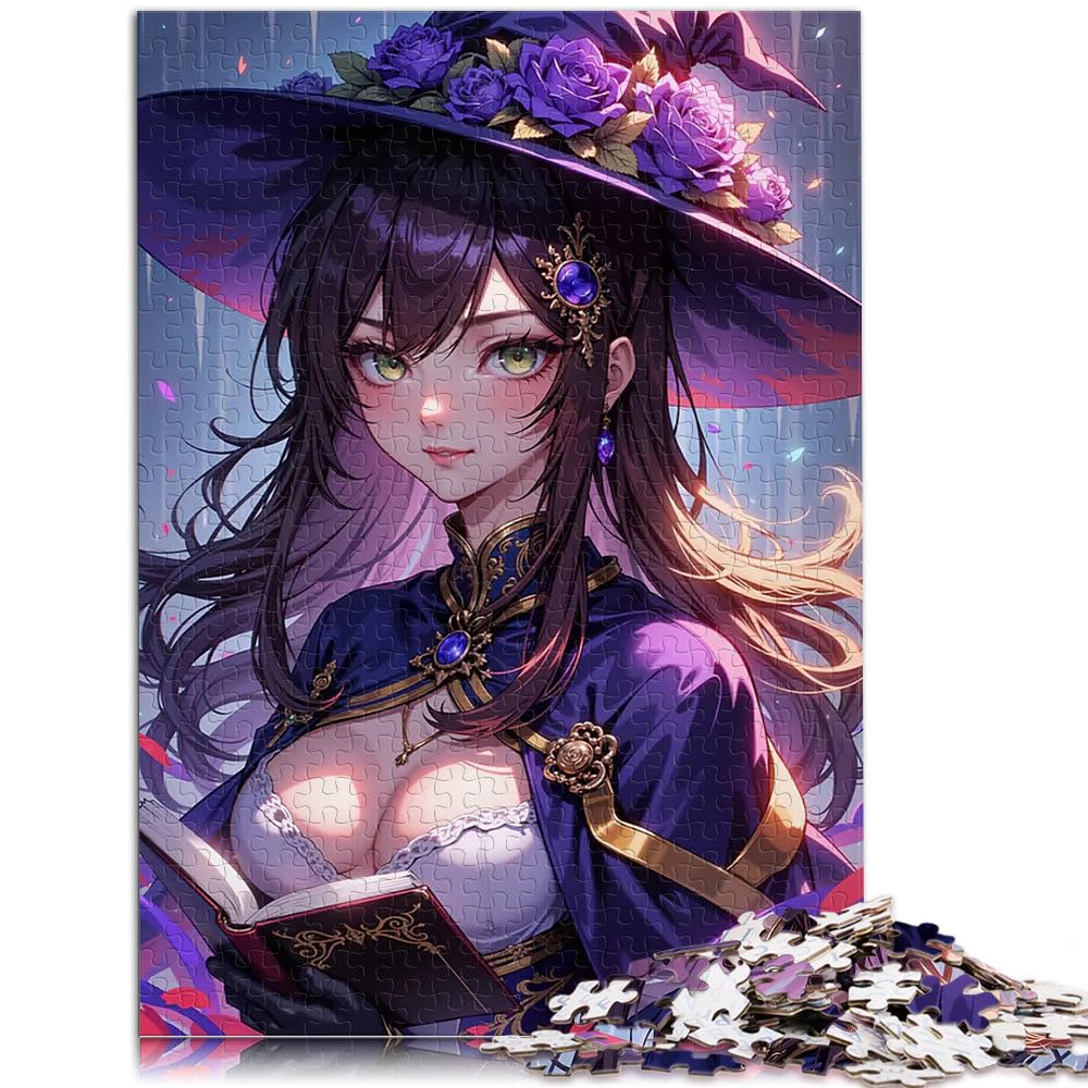 Puzzle de 2000 Piezas para Adultos Bruja de Anime con Libro Juguetes de Juego para Regalo Familiar Grandes Regalos y Juguetes 70x100cm