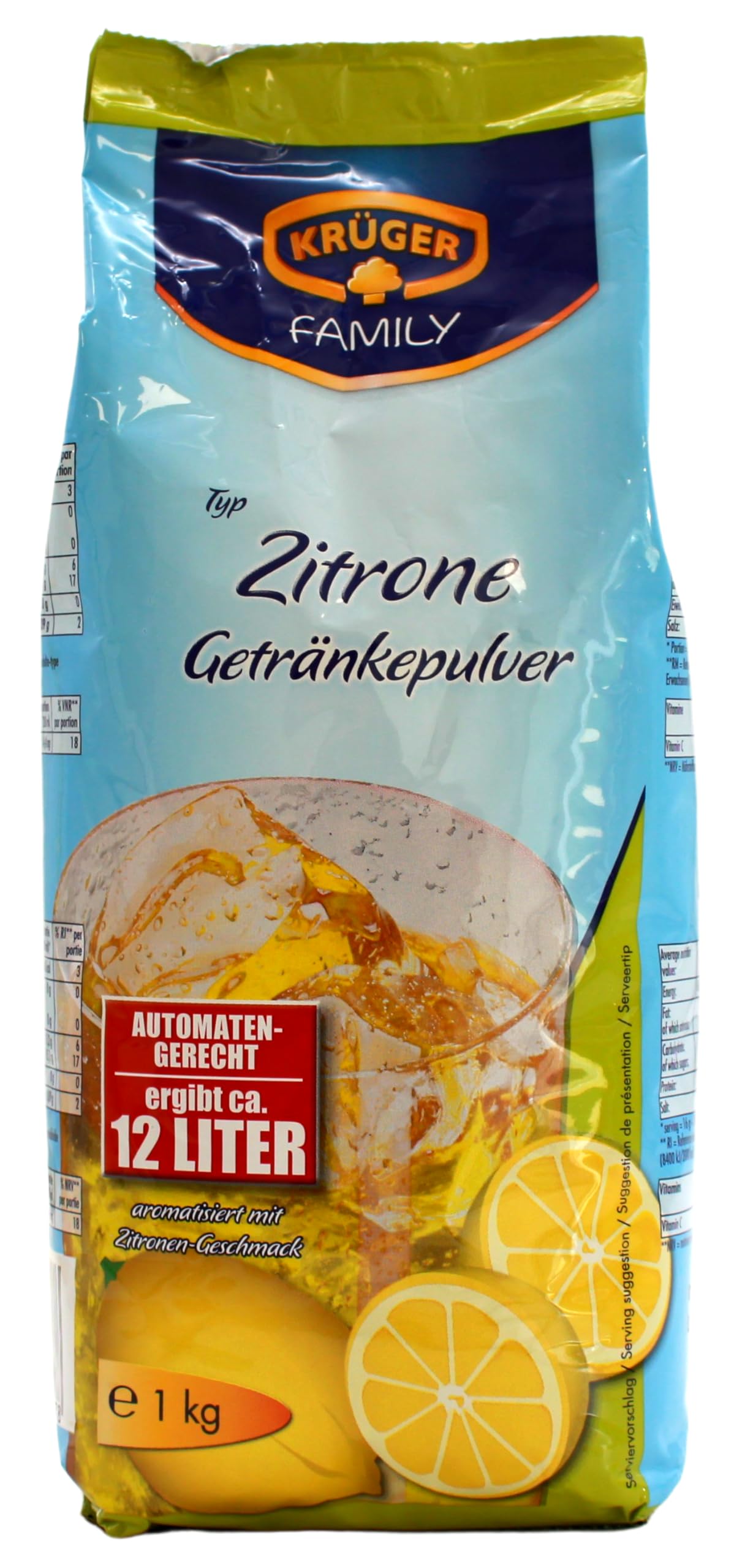 Krüger Family Typ Zitrone Getränkepulver, 10er Pack (10 x 1 kg)