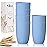 Wheat Straw Cups 6 PCS Good Alternative to Plastic Reusable Cups 12 oz Unbreakable Drinking Cup Reusable Dishwasher Safe Water Plastic Glasses Light Blue