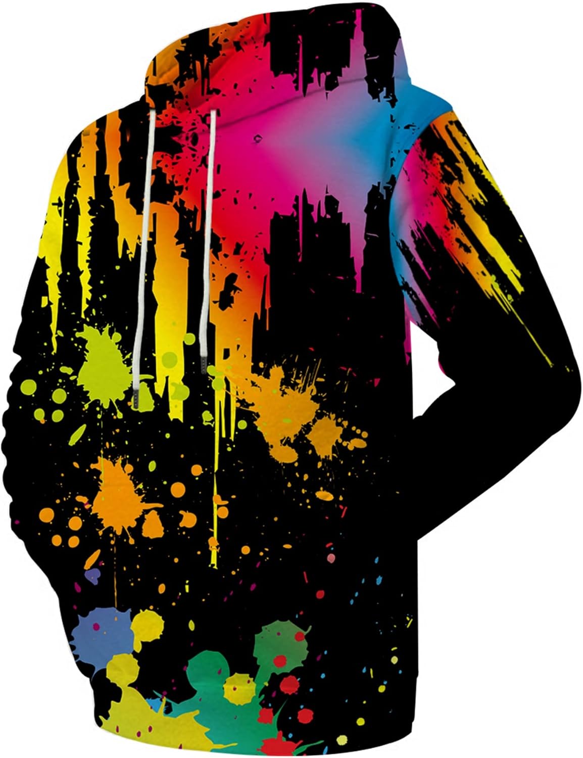 Unisex Realistic 3D Print Galaxy Pullover Hooded Sweatshirt Hoodies with Big Pockets - Image 5