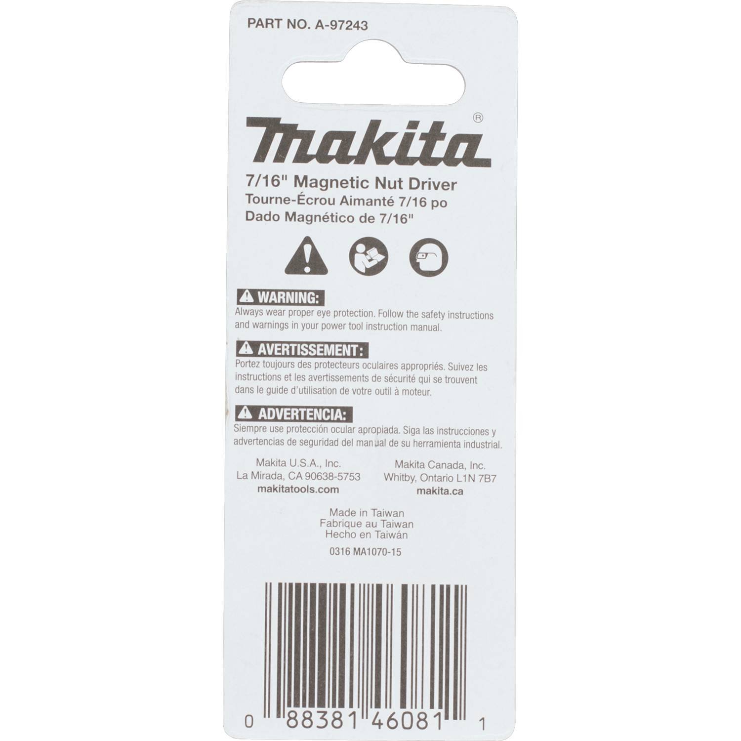 Makita A-97215 Impactx Magnet-Steckschlüssel – 3/8 Zoll, Für Hohe Drehmomente, Aus S2-Stahl