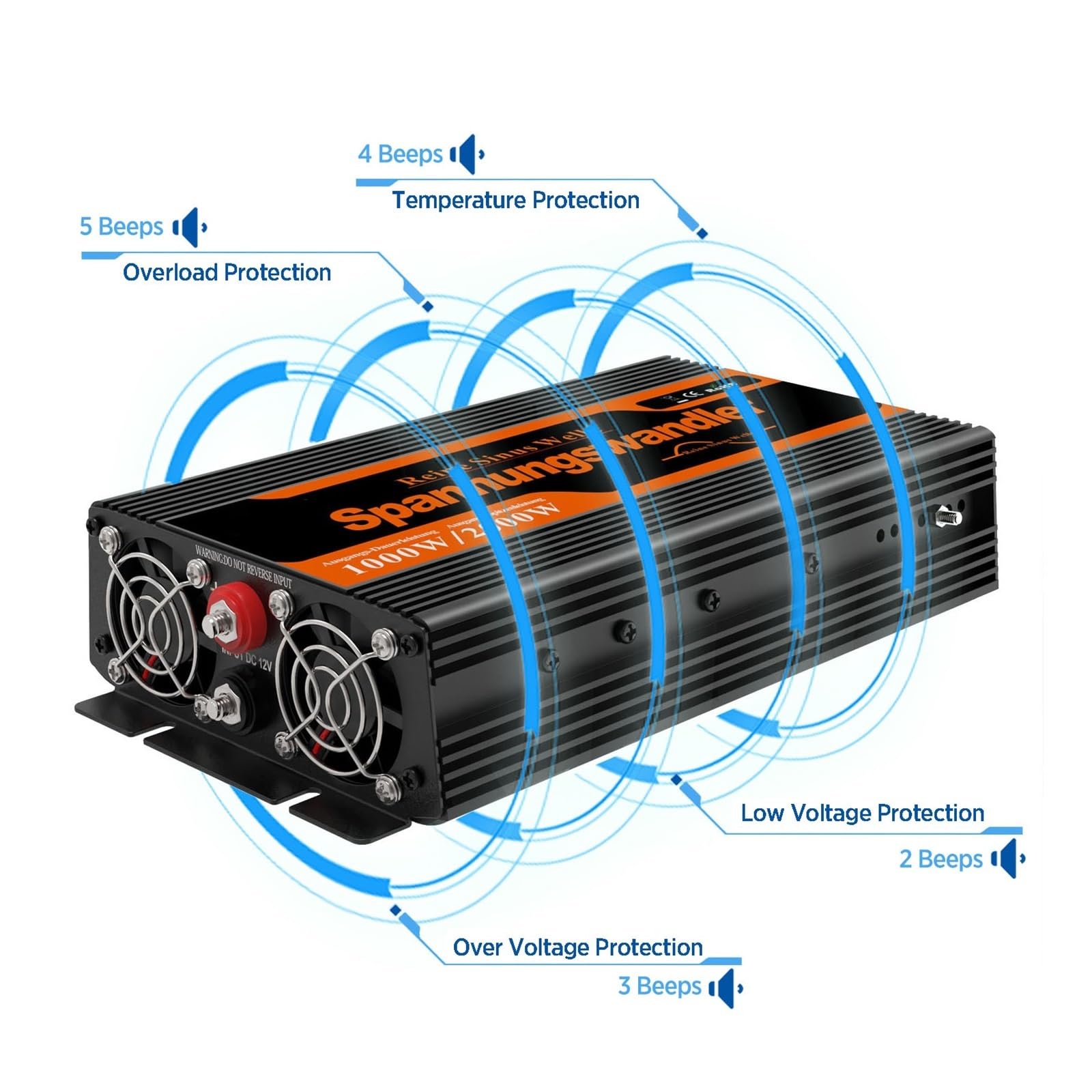 Przetwornica Napięcia 1000 W Z Czystą Falą Sinusoidalną DC 12 V Na Przetwornicę Prądu Przemiennego Do Układu Słonecznego Łodzi Samochodowej Wydajniejszy Bezpieczniejszy