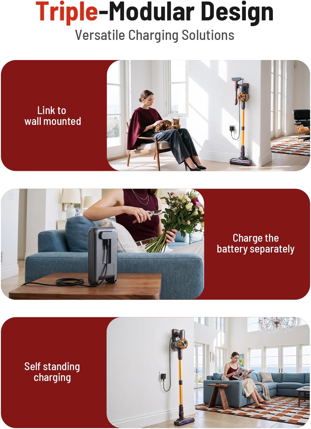 CHEBIO Cordless Vacuum Cleaner, 550W/45Kpa Vacuum Cleaners for Home, Self-Standing&Anti-Tangle, 65Mins Stick Vacuum with LED Display, 8 in 1 Lightweight Vacuums for Hard Floor/Carpet/Pet Hair 8 71AiZSXw3mL. AC SL1500